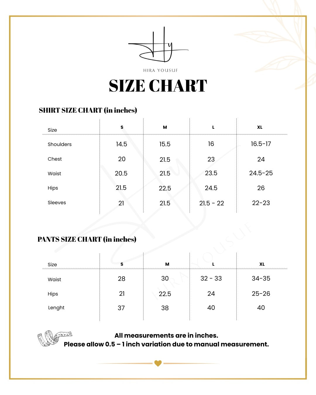 Size guide