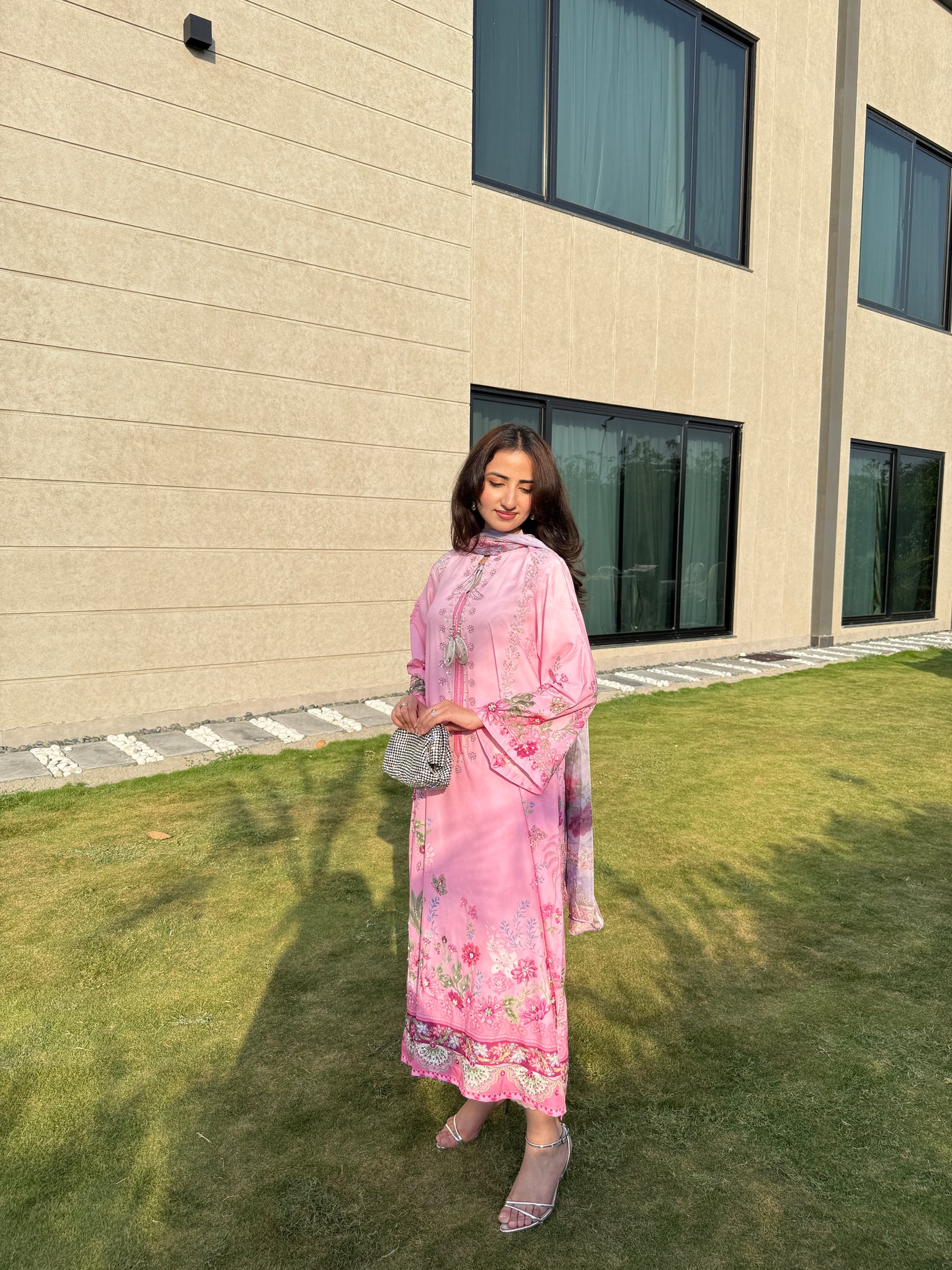 Blush Bloom Kaftan – 2 Piece